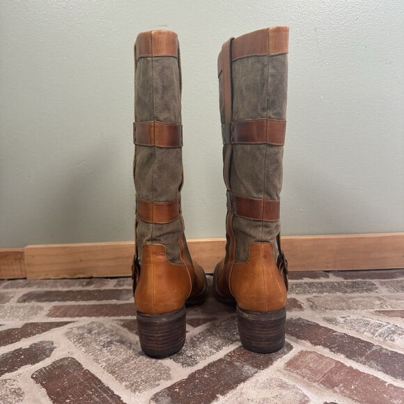 DURANGO World Traveler Women's Wellington Boot Size 6M Pull On Canvas &‎ Leather - Picture 5 of 16